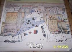 SAUL STEINBERG 1976 VIEW OF THE WORLD FROM 9TH AVENUE Poster- NEW YORK CITY