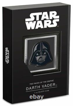 STAR WARS SILVER PROOF COLOUR FACES OF THE EMPIRE DARTH VADER 2021 NIUE 1oz COIN