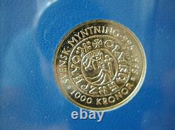 SWEDEN Gold 1000 Kronor 1995 1000th Anniversary of Minting new as from the mint