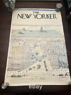 Saul Steinberg- The New Yorker- Original 1976 View Of The World From 9th Avenue