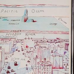 Saul Steinberg The New Yorker View of the World from 9th Avenue 1976 Poster