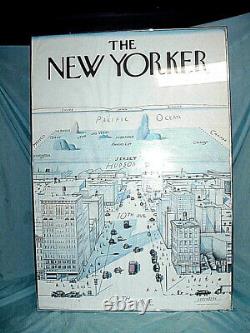 Saul Steinberg View of World from 9th Avenue The New Yorker 40X28 Poster Unmount