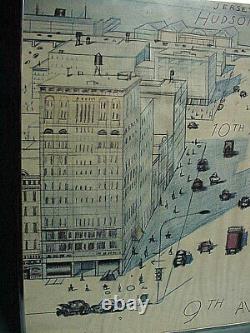 Saul Steinberg View of World from 9th Avenue The New Yorker 40X28 Poster Unmount