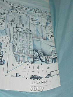 Saul Steinberg View of World from 9th Avenue The New Yorker 40X28 Poster Unmount