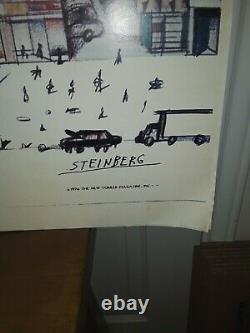 Saul Steinberg Vintage 1976 New Yorker Poster View Of The World 42x29