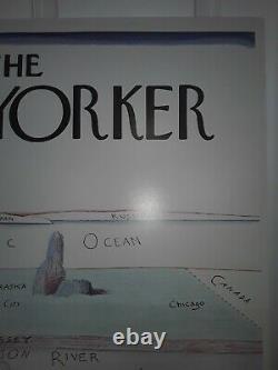 Saul Steinberg Vintage 1976 New Yorker Poster View Of The World 42x29