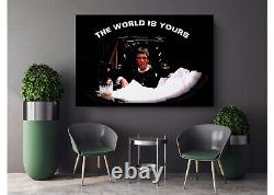 Scarface Say Al Pacino The World is Painting Canvas Print Art Home Décor Wall