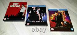 Shaun Of The Dead + Hot Fuzz + The Worlds End Blu Ray Steelbook NEW OVP RARE