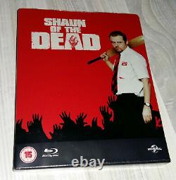 Shaun Of The Dead + Hot Fuzz + The Worlds End Blu Ray Steelbook NEW OVP RARE