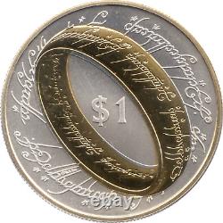 Silver Proof Coin $1 New Zealand Lord Of The Rings One Ring To Rule Them All