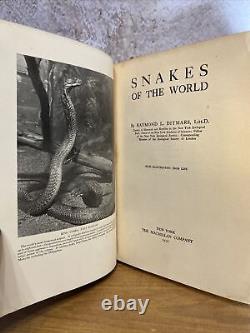Snakes of the World INSCRIPTION 1932 SIGNED Raymond L. Ditmars New York Zoo F4