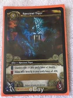Spectral Tiger Loot Card World Warcraft Reins of the Swift Rare Epic Mount NEW