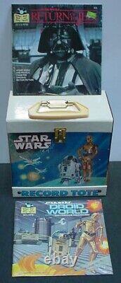 Star Wars 1982 Record Tote Return of the Jedi Droid World 1983 Book & Record NEW