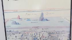 Steinberg The New Yorker View of the World Poster (1976), 40X 28 Orig Owner