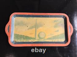 TRUE 1939 New York World's Fair Tray The World of Tomorrow Metal Art Deco