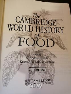 The Cambridge World History of Food (2-Volume Set) As New