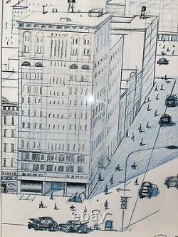 The New Yorker -View of The World From 9th Avenue Steinberg Black/Blue & White