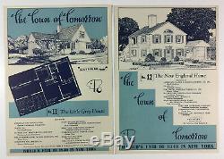 The Town Of Tomorrow Set Of 15 House Design Brochures New York Worlds Fair 1940