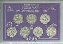 The WWII Years Florins of World War Two II 1939-1945 Florin Cased Coin Gift Set