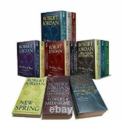 The Wheel of Time, 15 Book Set New Spring, Eye the World, Great Hunt, Dragon Re