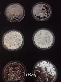 The World At War Set Of 12 Silver Proof Coins In New Condition With