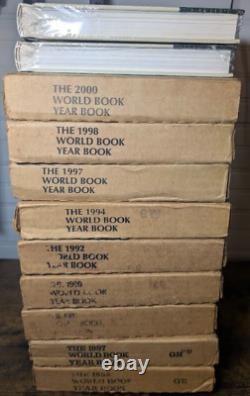 The World Book Year Book Set of 11 Some in Original Shipping Boxes NEW