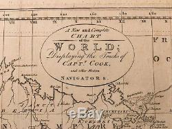 Thomas Bowen A New and Complete Chart of the World Engraved map ca. 1788