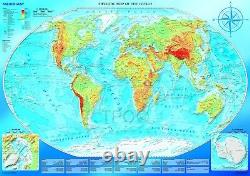 Trefl 3000 Piece Adult Large Large Physical Map Of The World Jigsaw Puzzle NEW