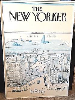 View of the World from 9th Ave Saul Steinberg NEW YORKER OG Copyright 1976 Print