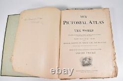 Vintage 1898 New Pictorial Atlas Of The World Rand McNally 11x14 In. 150+ Maps