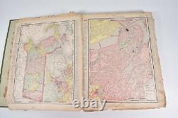 Vintage 1898 New Pictorial Atlas Of The World Rand McNally 11x14 In. 150+ Maps