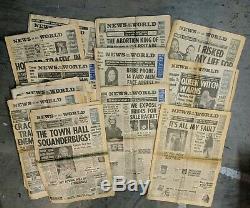 Vintage 1975 NEWS OF THE WORLD NEWSPAPERS x 25