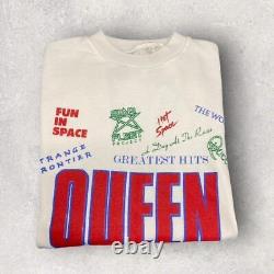 Vintage 80s Queen band Freddie Mercury new of the world short-sleeve sweatshirt