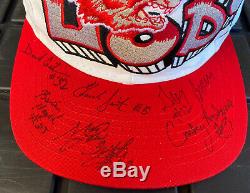 Vintage 90s New Mexico Lobos Top Of The World TOW Graffiti SnapBack Hat Cap
