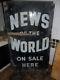 Vintage Enamel News Of The World Advertising Sign
