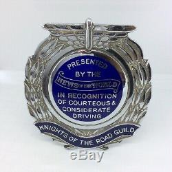 Vintage Knights Of The Road Guild Enamel Car Badge Mascot News Of The World