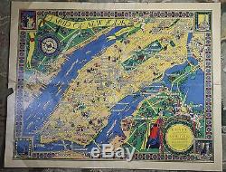 Vintage Original Macy's Map of New York from the 1939 World's Fair R. Patterson