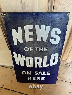 Vintage enamel sign News of the World
