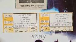 Vtg 1977 QUEEN Album NEWS OF THE WORLD Vinyl 1ST PRESSING Lp 2x Ticket Stubs