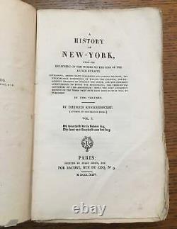 WASHINGTON IRVING / HISTORY OF NEW YORK From the beginning of the world 1st 1824