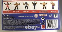 WWE Set of 6 Retro Action Figures Kane, Mankind, Sting, The Rock New on Card