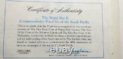 World War II Commemorative Proof Set of the South PacificPhilippines, Papua New