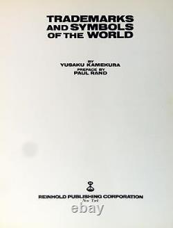 Yusaku Kamekura Paul Rand 1st Ed 1965 Trademarks and Symbols of the World HC DJ