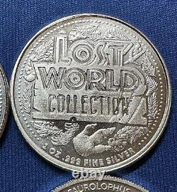 1 oz Le jeu de collection The Lost World de 6 pièces d'argent rond (neuf) dans des capsules en plastique