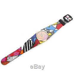 12947 Auth Movado Ltd Ed Romero Britto Les Enfants Du Monde Regarder Nouveau