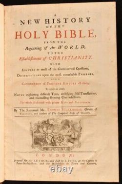 1733 2 tomes Une nouvelle histoire de la Sainte Bible depuis le commencement du monde