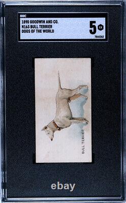 1890 N163 Goodwin & Co. Old Judge Bull Terrier Chiens du monde SGC 5