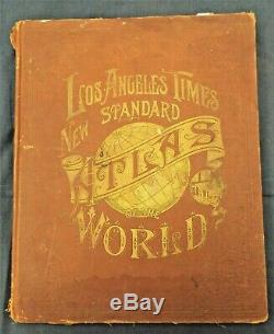 1890antiquelos Angeles Timesnew Standard Atlas Du Worldoriginal