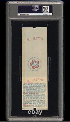 1977 Queen News Of The World Tour Full Ticket PSA 7 Plus Haute Note