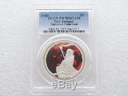 2003 Nouvelle-zélande Le Seigneur Des Anneaux Saruman $ 1 Dollar Silver Proof Coin Pcgs Pr70